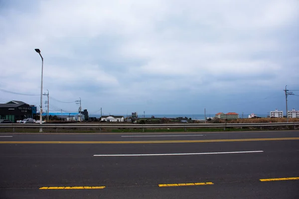 Pohled Krajina Městyscape Jeju Ostrov Města Dům Doma Starém Městě — Stock fotografie