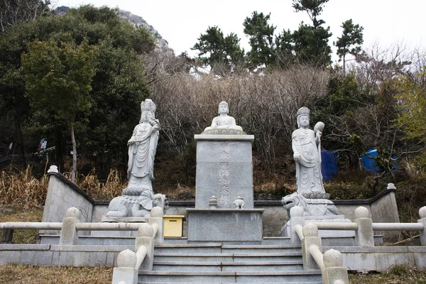 Ancient Buddha Chinese Deity Sea Goddess Mazu Statue Korean People — Stock Photo, Image