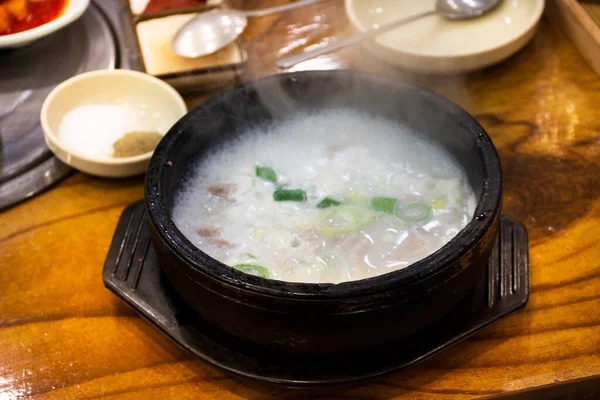 Cuisine Traditionnelle Coréenne Gastronomique Locale Sur Nourriture Rue Côtelettes Porc — Photo