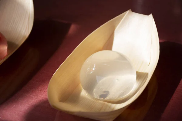 Mizu Shingen Gelée Transparent Mochi Gâteau Eau Pluie Sur Une — Photo