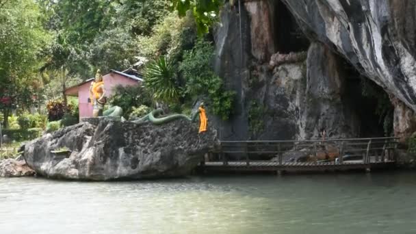 Lugares Emblemáticos Naturaleza Tham Nam Yen Khao Chaison Fuentes Termales — Vídeos de Stock