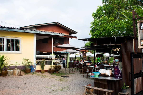 Klassieke Vintage Retro Huis Lokaal Restaurant Voor Thaise Reizigers Reizen — Stockfoto