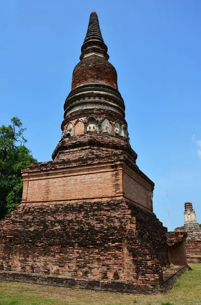 Αρχαία Ερείπια Κτίριο Και Αντίκες Αρχιτεκτονική Του Wat Phra Σρι — Φωτογραφία Αρχείου