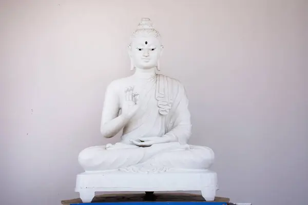 Schöner Weißer Alter Buddha Antiken Ubosot Des Wat Oder Phra — Stockfoto