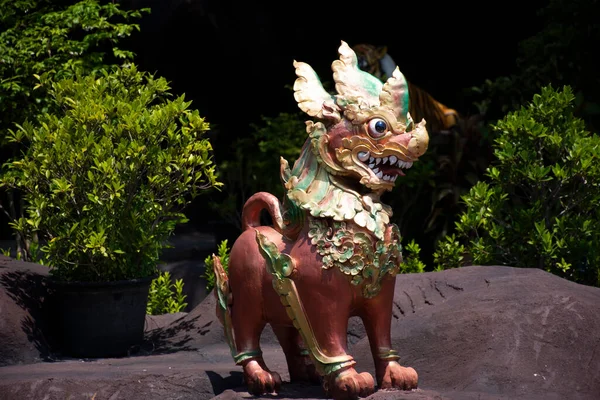 Vyřezávání Sochařství Umění Legendy Stvoření Mýtické Himmapan Zvíře Himavanta Legendární — Stock fotografie