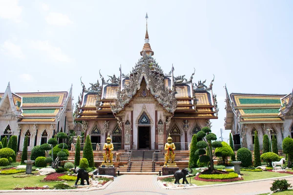 Alte Ubosot Ordinationshalle Oder Antike Alte Kirche Für Thais Besuchen — Stockfoto