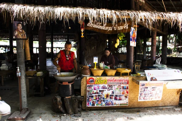 Hawker Киоск Традиционных Тайцев Продавать Местные Продукты Питания Улице Базар — стоковое фото