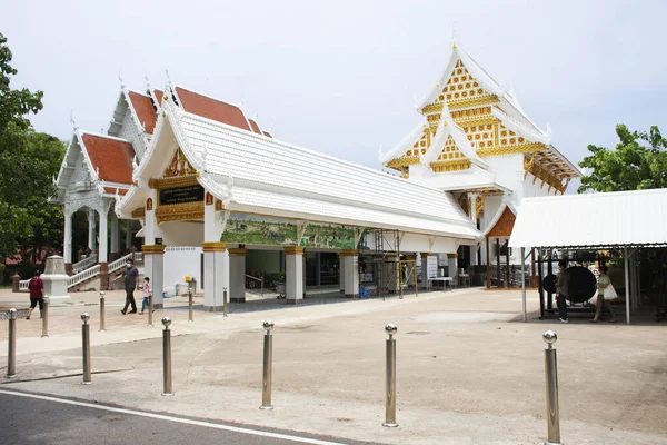 Antigua Sala Ordenación Ubosot Antigua Iglesia Para Gente Tailandesa Visita — Foto de Stock