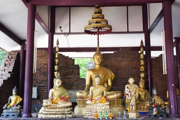 Buda Ruína Antiga Antigo Ubosot Wat Pho Kao Ton Temple — Fotografia de Stock
