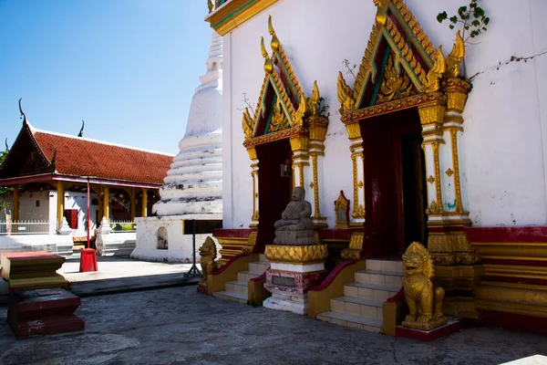 Ősi Ubosot Fegyelmi Terem Vagy Antik Régi Templom Thai Emberek — Stock Fotó