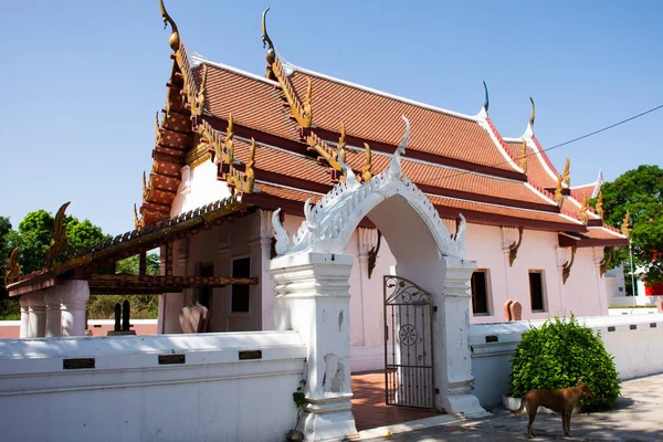 Oude Ubosot Wijdingszaal Antieke Oude Kerk Voor Thai Mensen Reizigers — Stockfoto