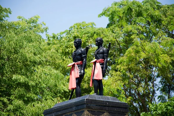 Antiga Nai Dok Monumento Antiguidade Nai Thong Kaeo Estátua Para — Fotografia de Stock