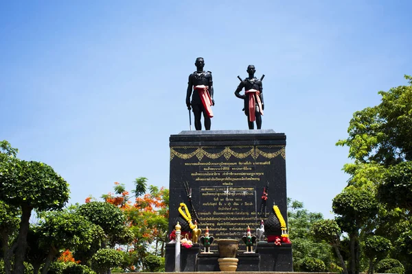 Starożytny Pomnik Nai Dok Zabytkowe Nai Thong Kaeo Pomnik Dla — Zdjęcie stockowe