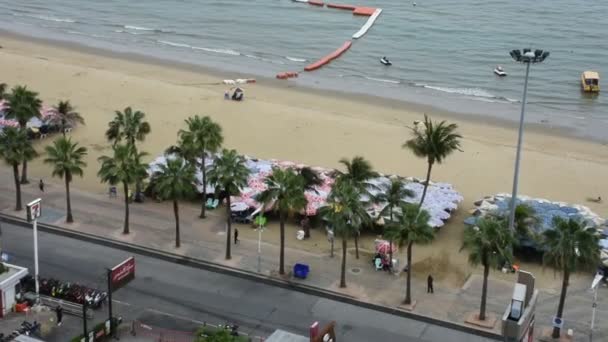 Blick Auf Landschaft Meereslandschaft Strand Von Pattaya Für Thailändische Und — Stockvideo