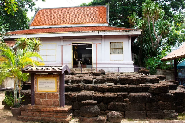 Taylandlı Gezginler Için Ordination Hall Antika Eski Ubosot Nsanlar Seyahat — Stok fotoğraf