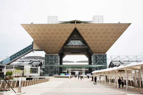 stock image Classic modern building tokyo big sight for japanese entrepreneur and Businessperson join exhibition show event fair and business matching in Ariake town of Koto city on July 3, 2024 in Tokyo, Japan