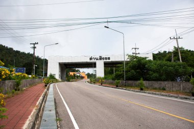 Singkhon Geçidi ya da Sing Khon Sınır Kapısı Tenasserim Tepesi 'nden Maw Daung' a Tayland ve Myanma sınırına kadar 4 Haziran 2025 'de Tayland' da Khlong Wan 'da Prachuap Khiri Khan, Tayland