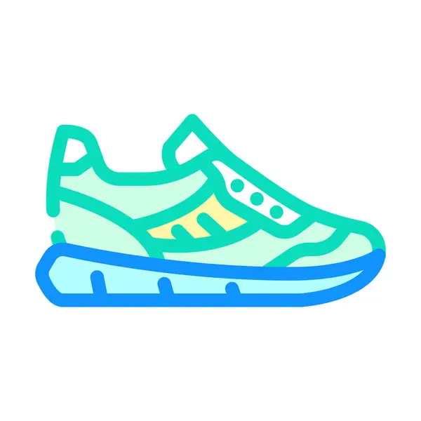 Sneakers Χρώμα Ενδυμάτων Διάνυσμα Σπορτέξ Μεμονωμένη Απεικόνιση Συμβόλων — Διανυσματικό Αρχείο