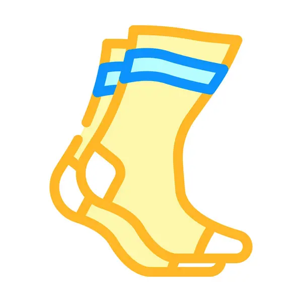 Αθλητικές Κάλτσες Ενδυμάτων Χρώμα Διάνυσμα Εικονίδιο Αθλητικές Κάλτσες Μεμονωμένη Απεικόνιση — Διανυσματικό Αρχείο