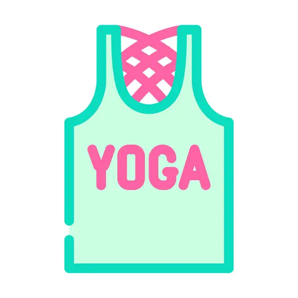 Γιόγκα Top Ρούχα Διάνυσμα Εικονίδιο Χρώμα Yoga Top Σημάδι Ρούχα — Διανυσματικό Αρχείο