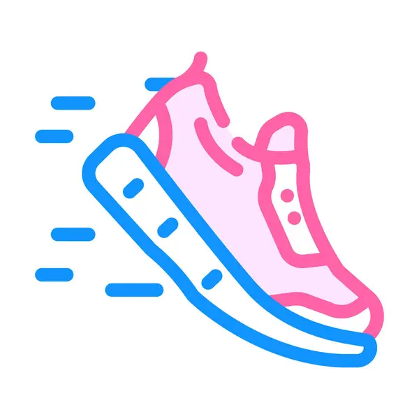 Laufschuhe Farbe Symbol Vektor Laufschuhzeichen Isolierte Symbolillustration Stockvektor