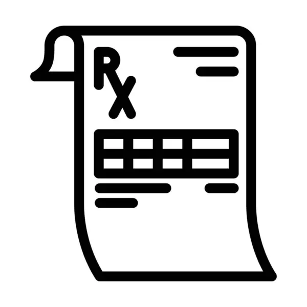 Συνταγογραφούμενα Φάρμακα Γραμμή Εικονίδιο Φορέα Φάρμακα Συνταγογραφούμενα Φάρμακα Υπογράφουν Απομονωμένο Διανυσματικά Γραφικά