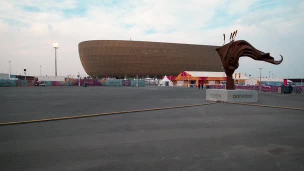 Estadio Lusail 000 Asientos Donde Celebrará Final Copa Mundial Fifa — Vídeo de stock