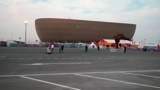 Lusail Stadium 000 Plätze Austragungsort Der Endrunde 2022 Katar Tageslicht — Stockvideo