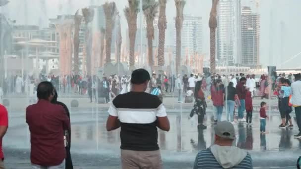 Lusail Boulevard Lusail Stad Qatar Namiddag Schot Met Lokale Bevolking — Stockvideo