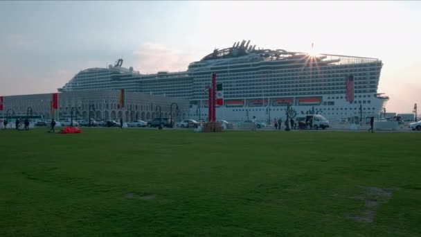 Λιμάνι Της Ντόχα Περιοχή Μίνα Στη Ντόχα Κατάρ Απογευματινή Λήψη — Αρχείο Βίντεο