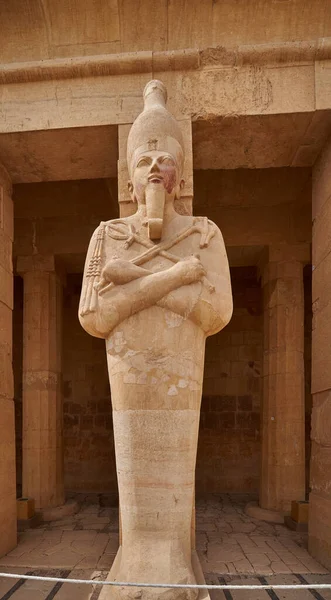 Osiride Estatua Reina Hatshepsut Terraza Superior Del Templo Mortuorio Hatshepsut —  Fotos de Stock