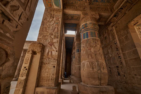 Mortuary Temple Ramesses Iii Medinet Habu Luxor Egypt Showing Ceiling — Photo