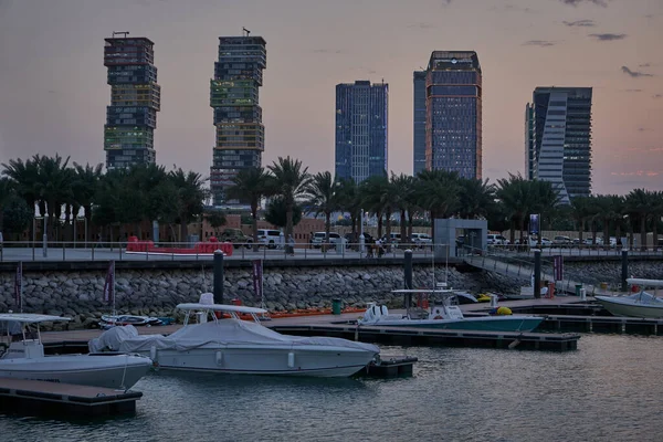 Lusail Marina Lusail City Qatar Sunset View Yachts Boats Qatar — Stock Photo, Image