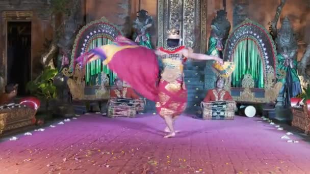 Legong Taniec Balijski Jest Wyrafinowana Forma Tańca Charakteryzująca Się Skomplikowanymi — Wideo stockowe