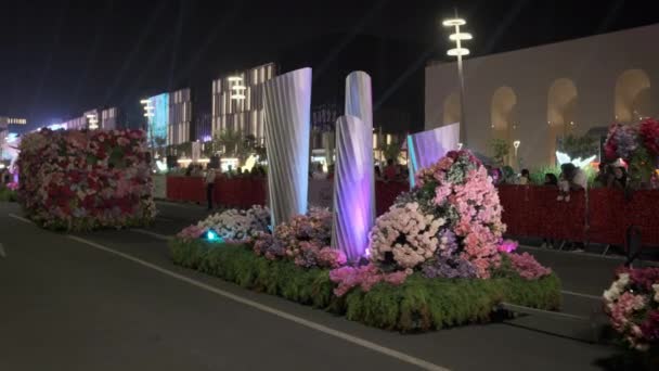 Darb Lusail Flower Festival 2023 Lusail Boulevard Lusail Stad Qatar — Stockvideo