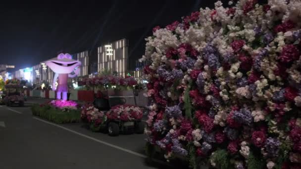 Darb Lusail Flower Festival 2023 Lusail Boulevard Lusail City Katar — Stockvideo