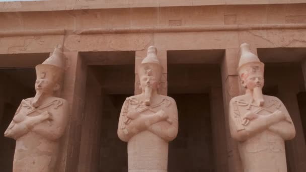 Pohřební Chrám Hatshepsut Postavený Vlády Faraóna Hatshepsuta Dynastie Egypta Nachází — Stock video