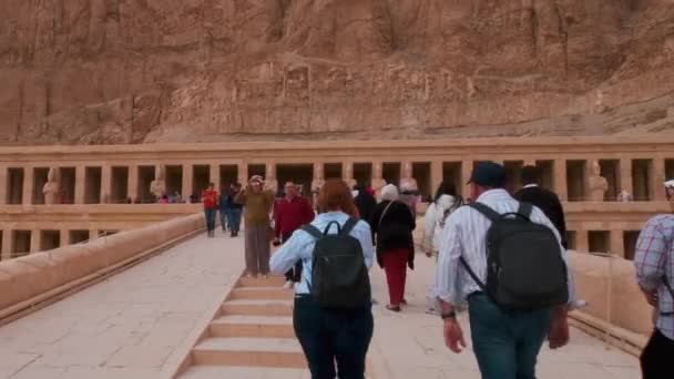 Mortuary Temple Hatshepsut Luxor Egypt Built Reign Pharaoh Hatshepsut Eighteenth — Stockvideo