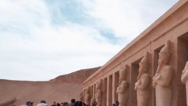Świątynia Grobowa Hatszepsutu Zbudowana Panowania Faraona Hatszepsuta Xviii Dynastii Egipskiej — Wideo stockowe