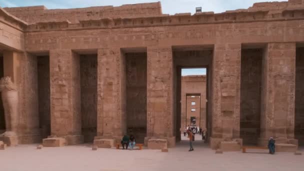 Świątynia Pogrzebowa Ramzesa Iii Medinet Habu Luksorze Egipt — Wideo stockowe