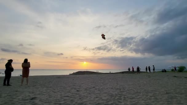 Kuta Bali Indonesia May 2023 Pantai Jerman German Beach Kuta — Vídeo de stock