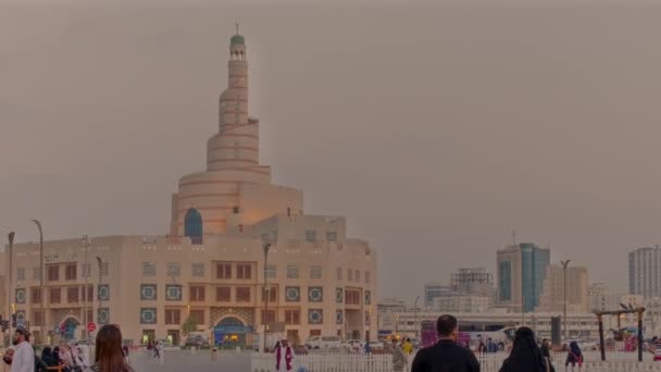 Fanar Qatar Islamic Cultural Center Abdullah Bin Zaid Mahmoud Islamic — Vídeo de stock