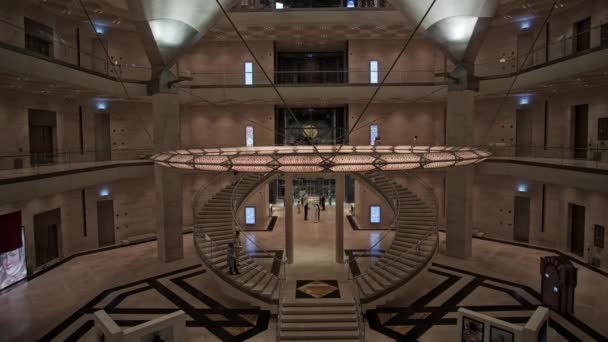 Museum Van Islamitische Kunst Doha Qatar Interieur Schot Toont Unieke — Stockvideo
