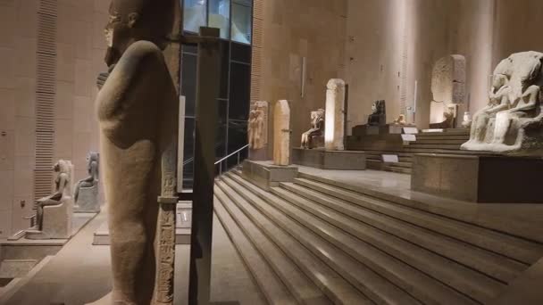 Muzeum Wielkiego Egiptu Znane Również Jako Muzeum Gizy Jest Muzeum — Wideo stockowe
