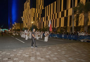 Merhaba Asya geçit töreni Asya 'nın kültürünü ve çeşitliliğini kutlamak için Katar' ın Lusail şehrinde düzenlenen AFC Asya Kupası 2023 'e katılan ülkeler. İyi geceler.