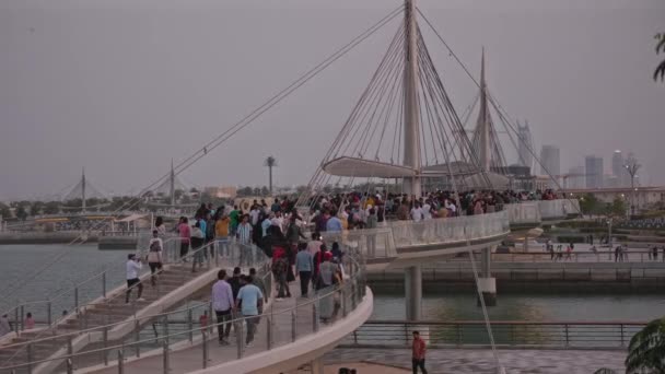Les Ponts Piétonniers Lusail Pont Verre Lusail Lusail Qatar Est — Video