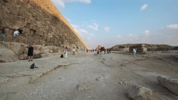 Giza Egipt Stycznia 2023 Kompleks Piramid Gizie Nekropolia Giza Popołudniowe — Wideo stockowe