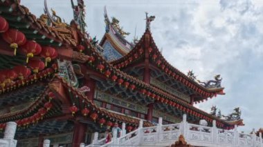 Kuala Lumpur, Malezya-Nisan 15 2024: Thean Hou Tapınağı, Çin deniz tanrıçası Mazu 'nun Lorong Bellamy' deki Robson Tepeleri 'nin 1.67 dönümlük arazisinde bulunan altı katmanlı bir tapınağıdır.