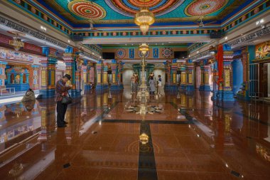 The Sri Mahamariamman Temple is the oldest Hindu temple in Kuala Lumpur, Malaysia. Founded in 1873, it is situated in China Town. Interior shot. clipart