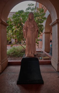 Panama-California Sculpture Court in Casa del Prado courtyard in Balboa park , San Diego, California, USA clipart